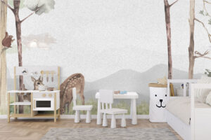 Lief boslandschap voor kinderkamer