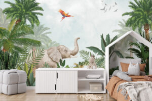 Kleurrijke jungle voor kinderkamer