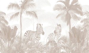 Tropisch fotobehang met toekan en palmen