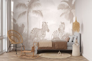 Palmen in zachte groentinten