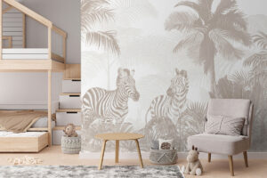 Tropische vogels op beige achtergrond