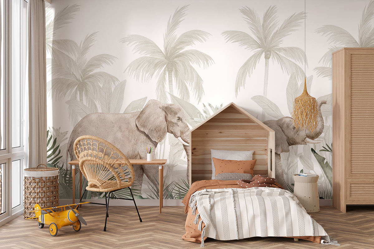 Aquarel tropische vegetatie