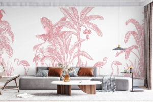 Palmbomen op lichte achtergrond