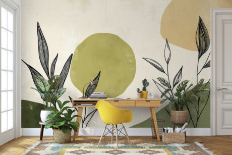 Organische patronen in natuurlijke tinten