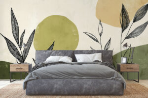 Abstract botanisch ontwerp met rustgevende sfeer