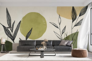 Minimalistisch behang met natuurlijke uitstraling