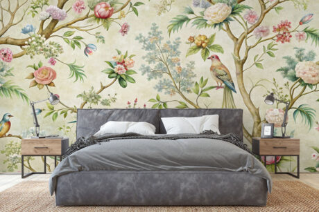 Vogels in klassieke oosterse stijl