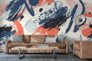 Eigentijds kunstwerk met verfstructuur