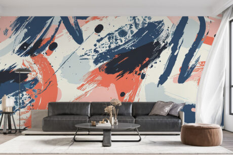 Abstracte verfbewegingen in moderne stijl