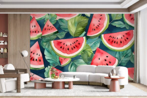 Tropische bladeren in frisgroen