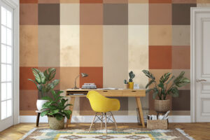 Tijdloos patroon met verweerde structuur en warme tinten