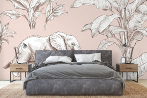 Klassieke botanische print in safari sfeer