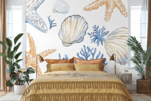 Zachte zee-elementen in aquarel