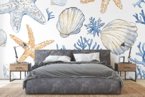 Fris aquarelontwerp met maritieme sfeer