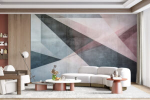 Abstracte compositie in roze