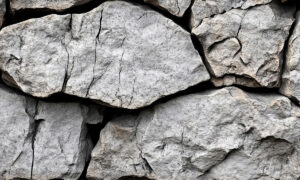 Steen behang met verweerde muurstructuur in antracietgrijs