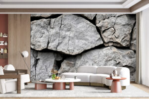 Industriële muurprint met realistische details