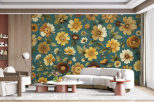 Warm illustratief ontwerp met weidesfeer