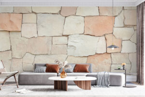 Zachte steenlook in warme kleuren