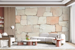 Natuurlijke steenlook met lichte textuur