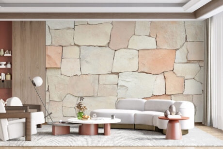 Natuurlijke steenlook met lichte textuur