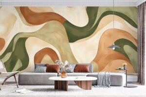 Natuurlijk design met vloeiende lijnen en aardetinten