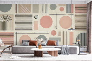 Cirkels en lijnen in moderne compositie