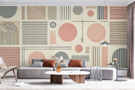 Cirkels en lijnen in moderne compositie