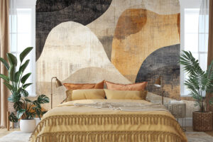 Organisch golfpatroon met aardse tonen