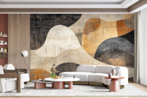 Tijdloos verweerd golfontwerp in warme tinten