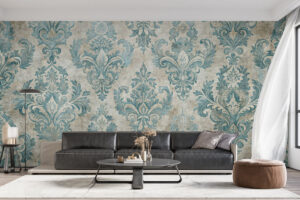 Bloemenpatroon met verweerde textuur