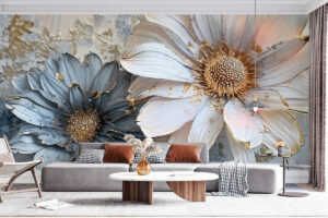 Abstract bloemenprint met moderne elegantie