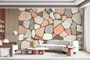 Mediterrane wandprint in zachte tinten