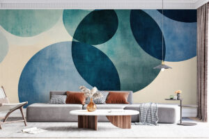 Eigentijds dessin met overlappende vormen