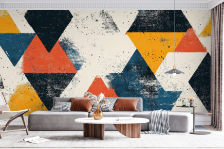 Verweerde textuur met geometrische vormen