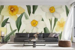 Frisse bloemencompositie op lichte basis