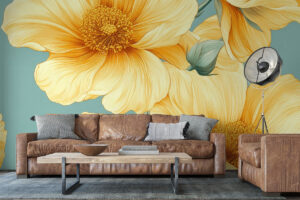 Zomers ontwerp met tropische bloemen en warme uitstraling