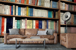 Gezellige wandprint met academische sfeer