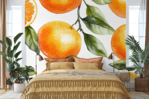 Aquarelontwerp met botanische takken in frisse tinten