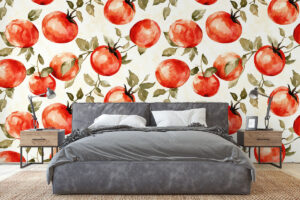 Groene bladeren met rode vruchten