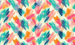 Abstract fotobehang met penseelstreken in turquoise tinten