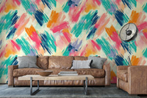 Kleurrijk design met abstracte verfstructuur