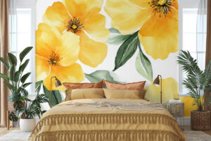 Natuurlijke compositie met honingkleurige bloei