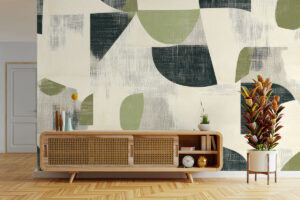 Modern geometrisch patroon met natuurlijke flair