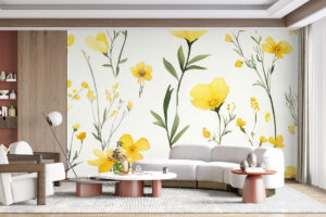 Zachte penseelstreken in botanische compositie