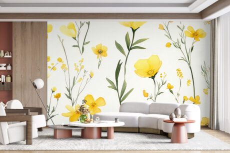 Zachte penseelstreken in botanische compositie