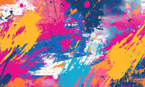 Abstracte kunst met urban stijl fotobehang