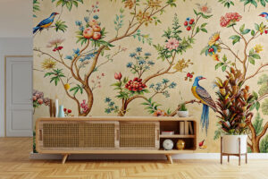 Bloemen in perzik en robijn