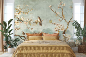 Zachte bloemen en bladeren