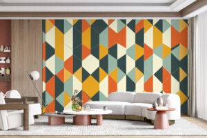 Zigzag structuur in warme tinten